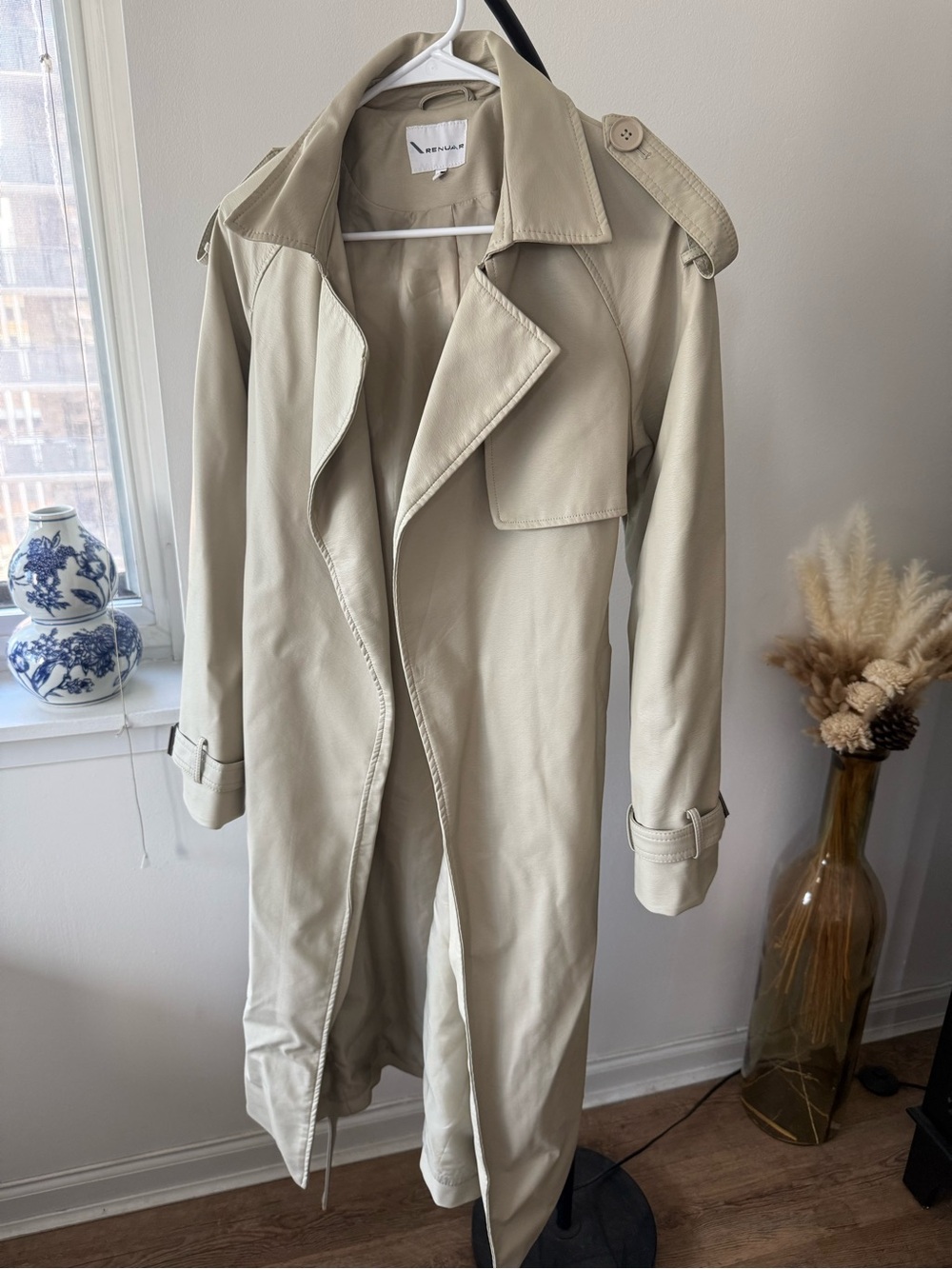 Renuar Light Beige Leather Jacket